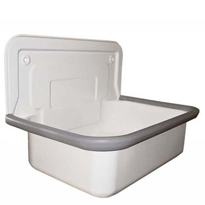 Slika Lavabo Vindabona metalni emajlirani zidni 50x36x33 cm beli
