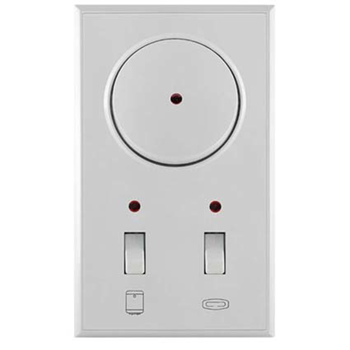 Vertikalni indikator za kupatilo Premijer Plus sa jednopolnom sklopkom bele boje