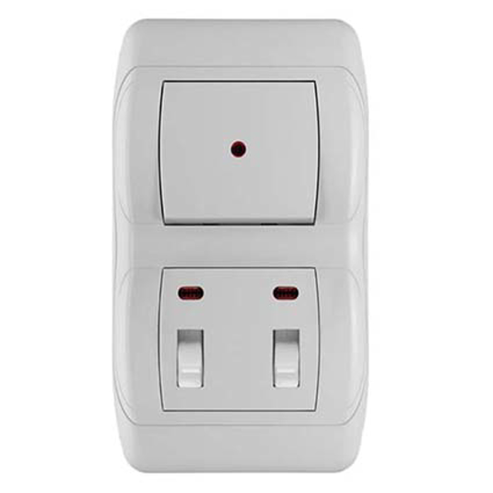 Vertikalni indikator za kupatilo Royal sa jednopolnom sklopkom bele boje