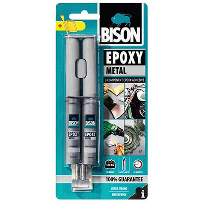 Bison Epoxy Tecni Metal 24 ml dvokomponentni lepak za spajanje i popravku metala