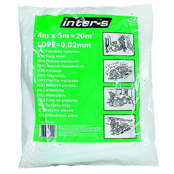 Slika Folija zaštitna za krečenje 4x5 m 20 mikrona LDPE MIX