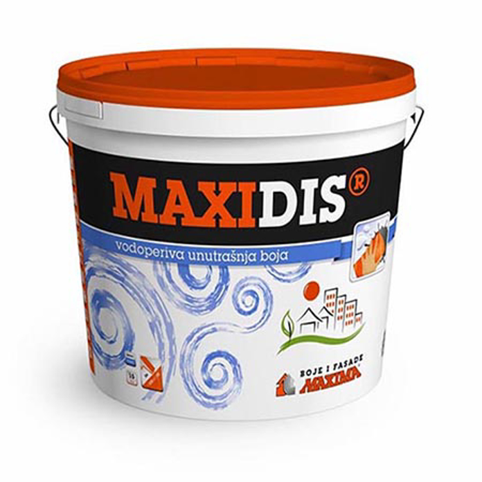 Slika MAXIDIS vodoperiva unutrašnja boja 15 litara