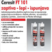 Slika Ceresit FT 101 univerzalni lepak i zaptivač – transparentna fleksibilna masa 280 ml