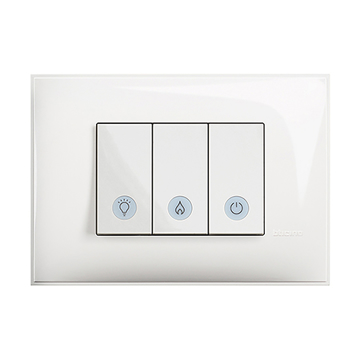 Slika Bticino Classia kupatilski komplet prekidača 3 modula sa indikacijom LED 10A 2x16AX 250V bela RW4001B3