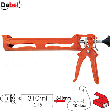 Slika Pištolj za silikon plastični PL1 Crvena 310ml OPD 0904001