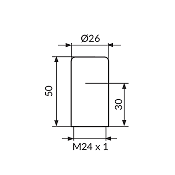 Slika Ukrasna kapa ventila 1/2" PVC PKA24B