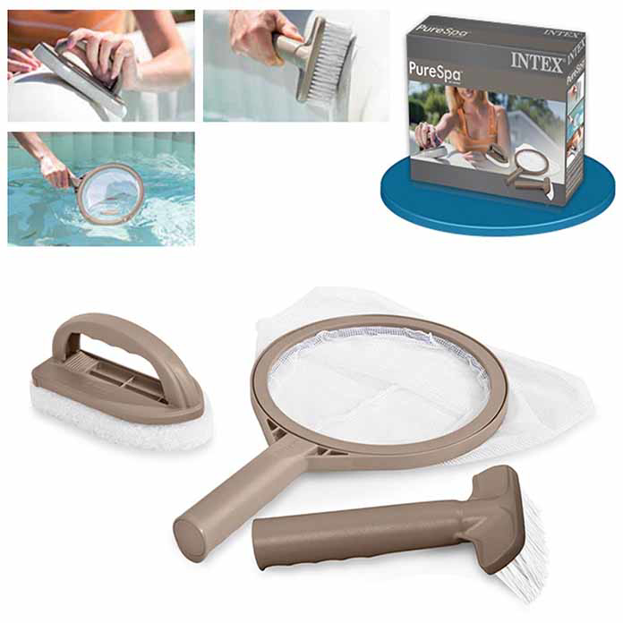 Intex PureSpa komplet za čišćenje spa bazena sa mrežicom četkom i scrubberom