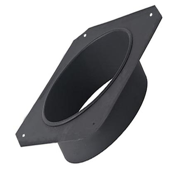 Slika Dimna štucna rozetna Ø 130 mm crna