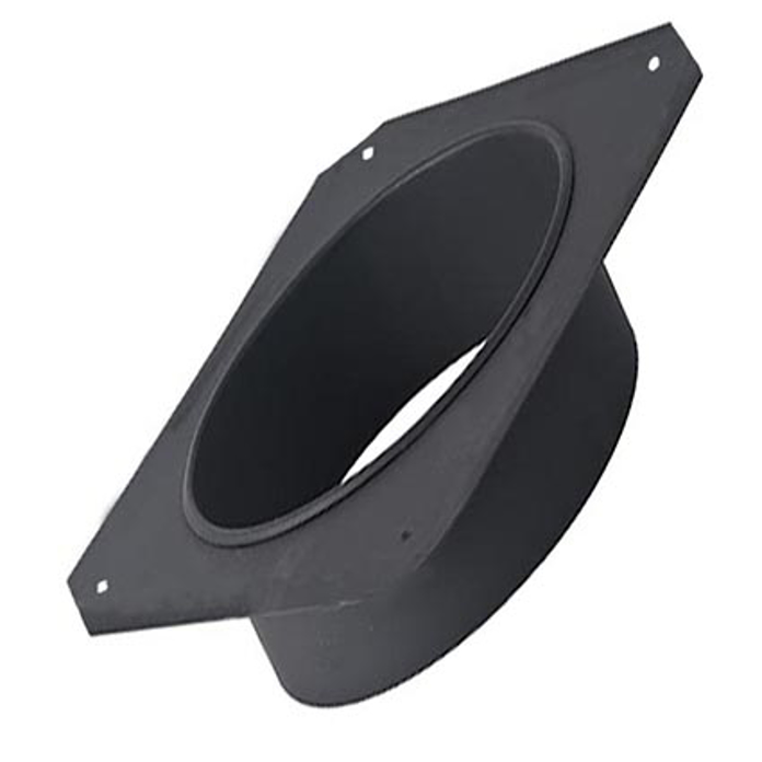 Slika Dimna štucna rozetna Ø 145 mm crna